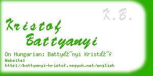 kristof battyanyi business card